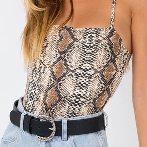 Princess Polly Snake Print Bodysuit